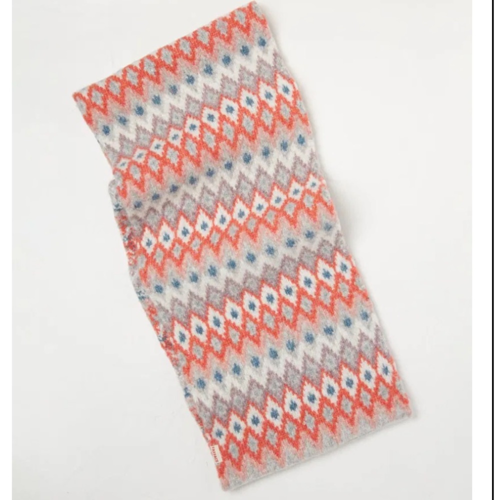 FatFace Frankie Fairisle Snood Grey Marl